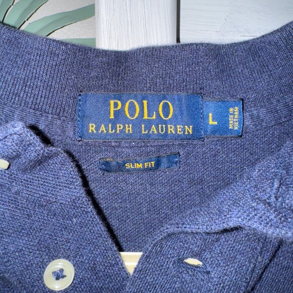 Mens Ralph Lauren Blue Polo Size Large - Picture 2 of 2